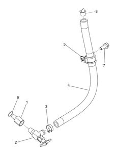 Engine Group - Remote Oil Drain Diagram and Parts List for 076071-0  Briggs and Stratton Generator